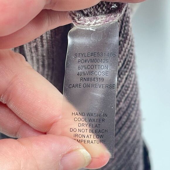 Evolution by Cyrus Womens Pullover Sweater Long Sleeve Striped Cream Gray XL - Picture 3 of 8